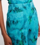 Ganni Printed capri pants