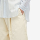 Studio Nicholson Men's Sorte Deep Pleat Volume Twill Pants in Cream