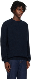 Sunspel Navy Chunky Sweater