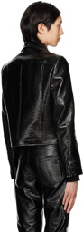 Courrèges Black Crinkled Jacket