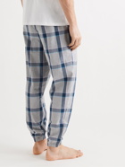 CALVIN KLEIN UNDERWEAR - Checked Cotton Pyjama Trousers - Blue