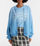 Acne Studios Oversized cotton-blend zip-up sweatshirt