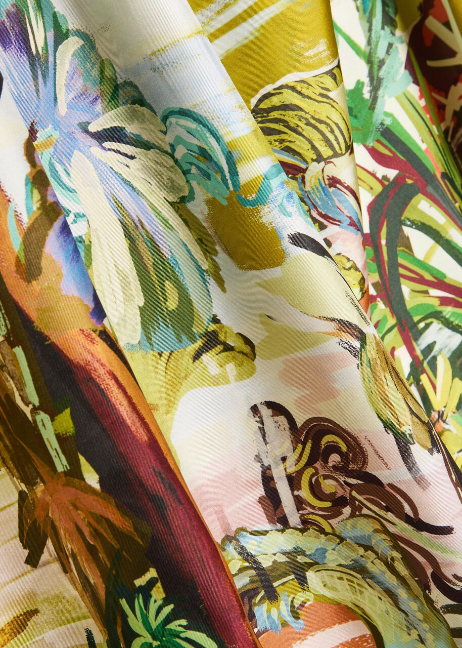 Alemais Jungle Boogie Printed Silk Culotte Trousers Multicoloured
