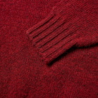 Jamieson's of Shetland Men's Crew Knit in Cardinal