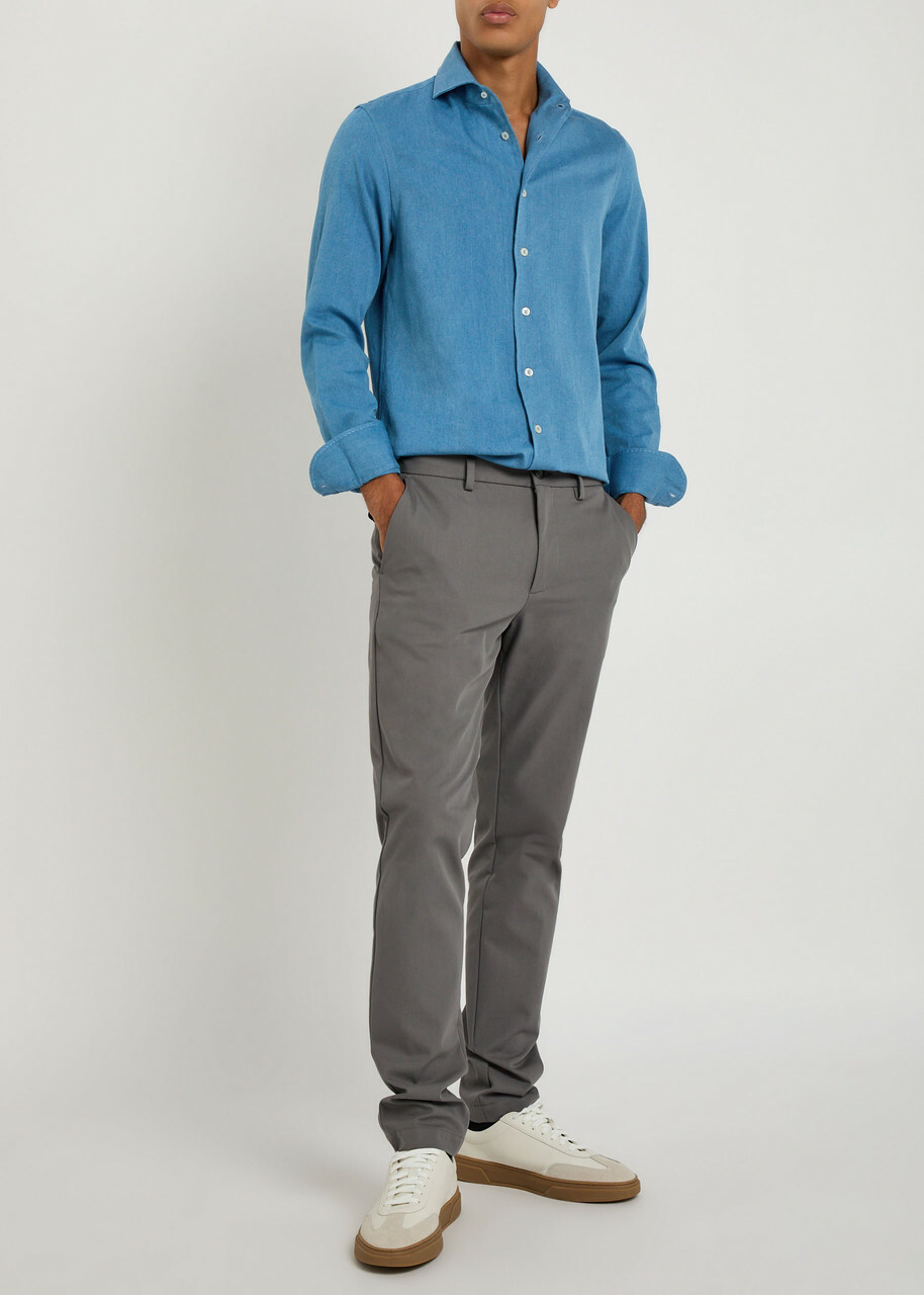 Aurélien Chambray Shirt Mid Blu
