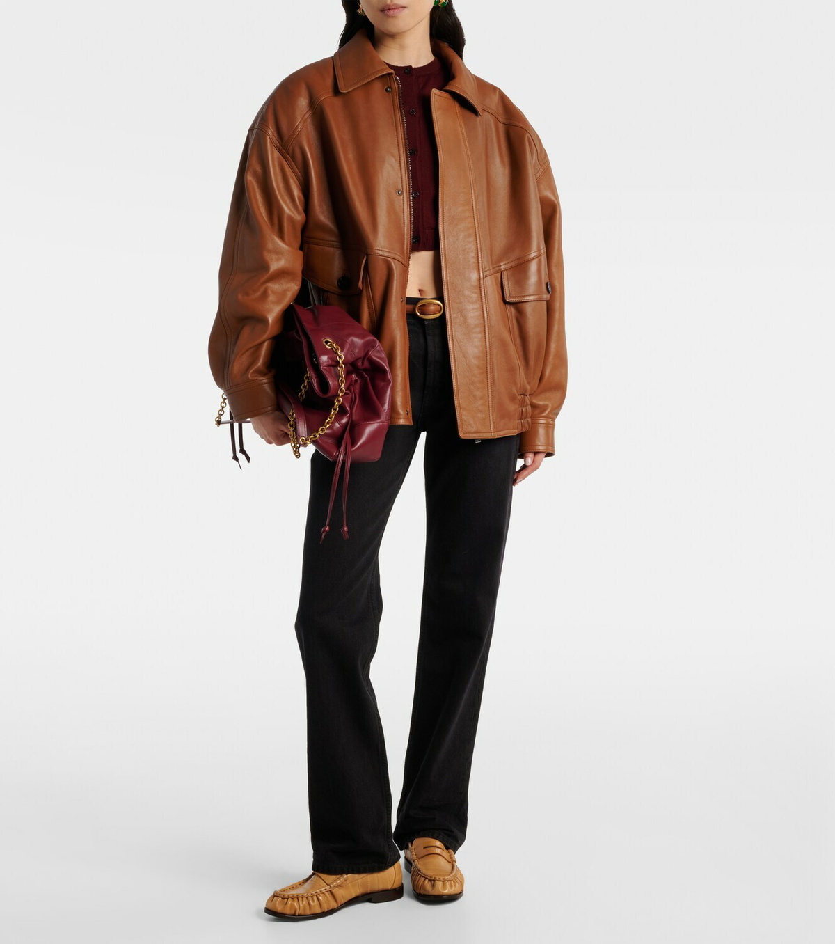 Saint Laurent Leather penny loafers