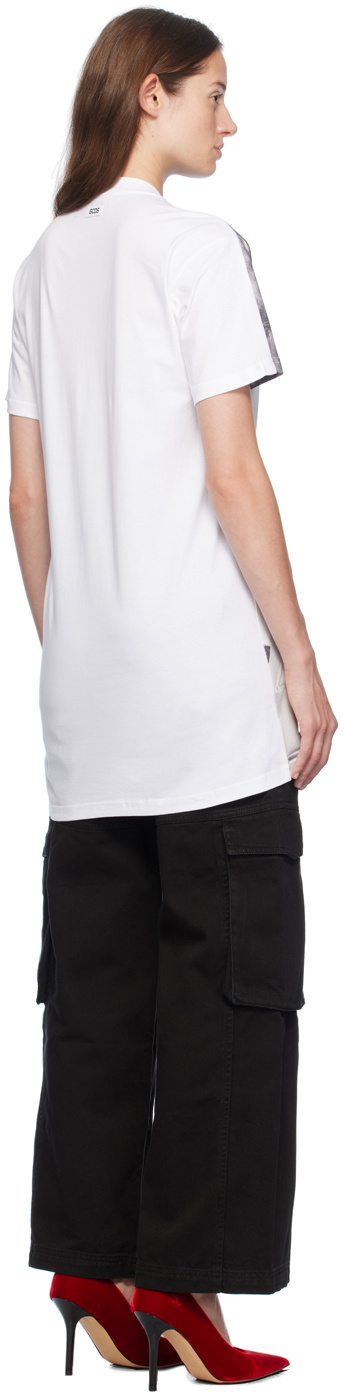 GCDS Gray & White Morso Tee Minidress