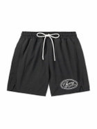Cherry Los Angeles - Five Star Straight-Leg Mid-Length Logo-Embroidered Shell Swim Shorts - Black