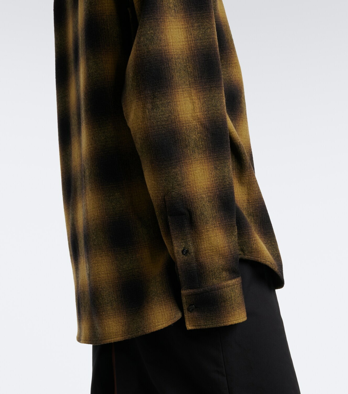 Balenciaga Checked wool-blend flannel overshirt