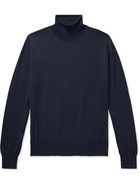 Canali - Merino Wool Rollneck Sweater - Blue