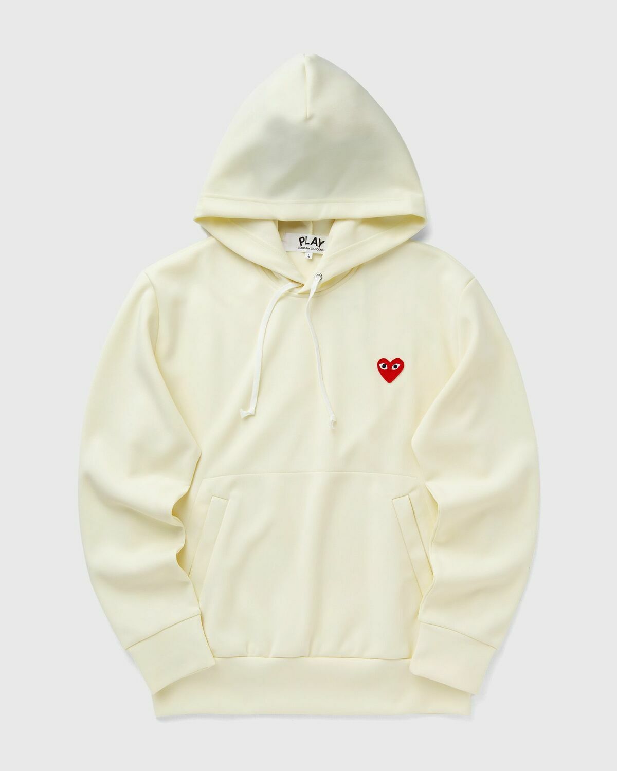 Comme des Garçons Play RED HEART EMBLEM SWEATSHIRT Beige Mens Hoody
