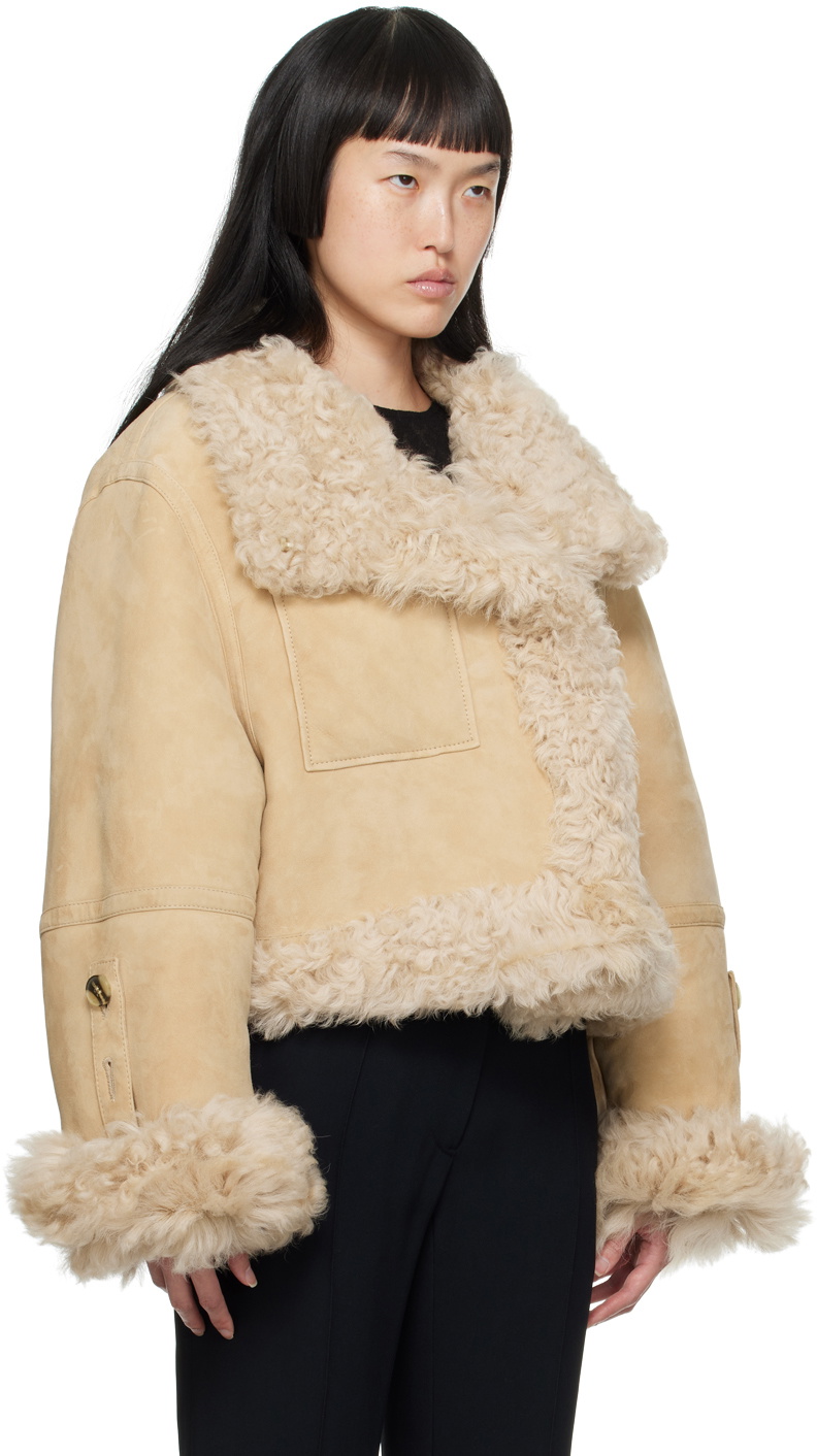 REMAIN Birger Christensen Beige Hook-Eye Reversible