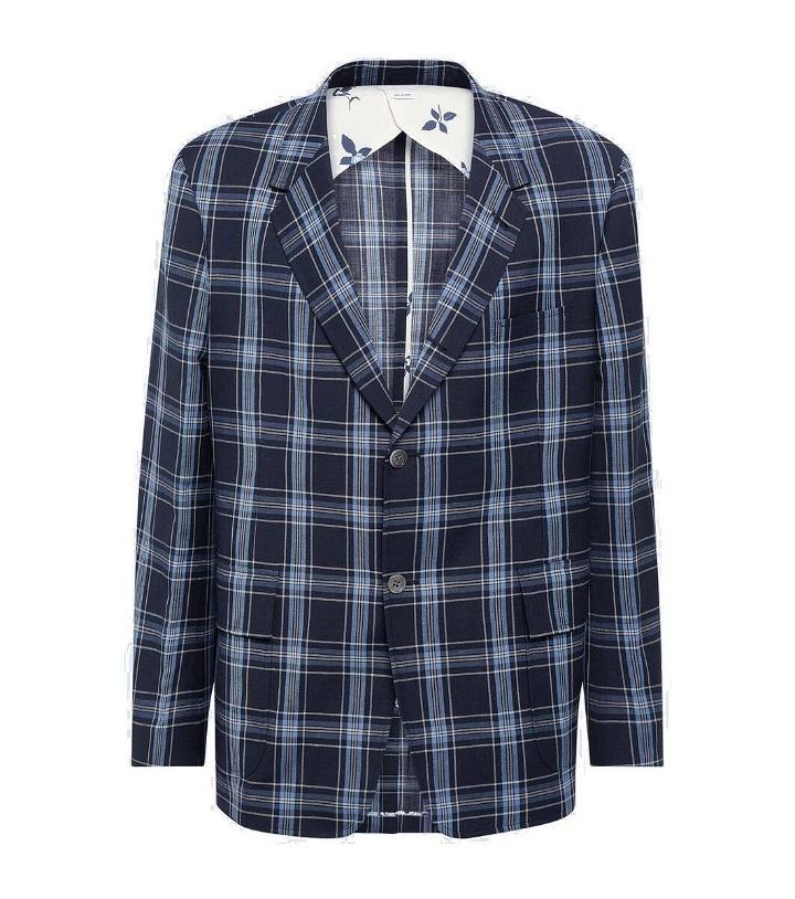 Photo: Thom Browne Checked wool and linen blazer