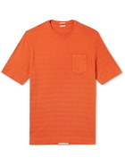 Massimo Alba - Striped Slub Cotton-Jersey T-Shirt - Orange