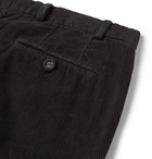 Officine Generale - Charcoal Slim-Fit Cotton-Corduroy Trousers - Men - Charcoal