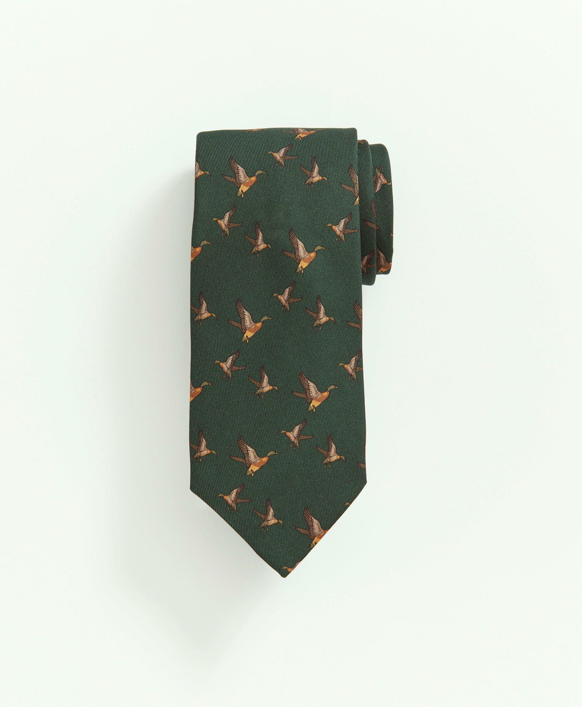 Brooks Brothers Men's Silk Mallard Tie | Dark Green