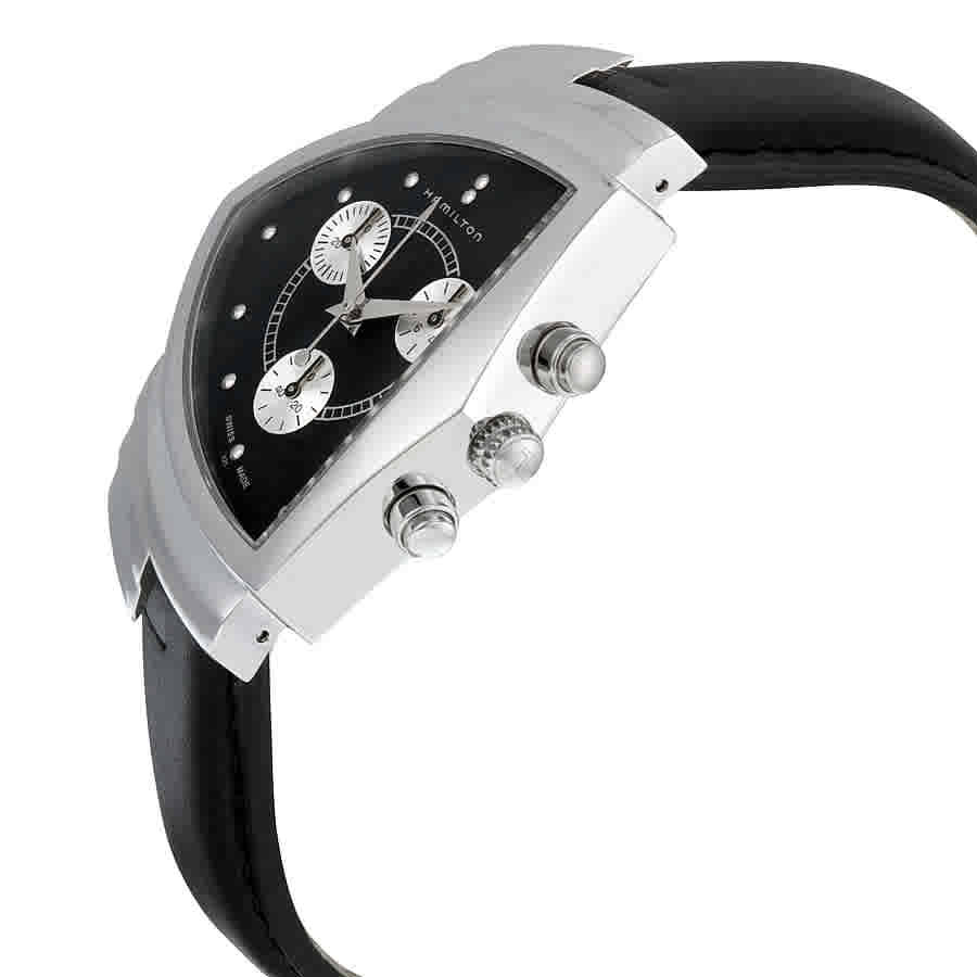 Hamilton Ventura Chrono Black Dial Shield Shaped Mens Watch