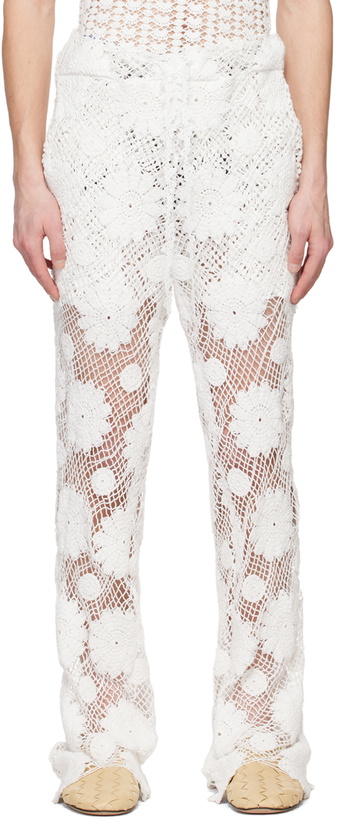 Photo: young n sang White Floral Trousers