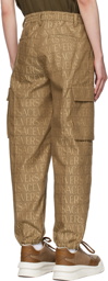 Versace Brown Allover Cargo Pants