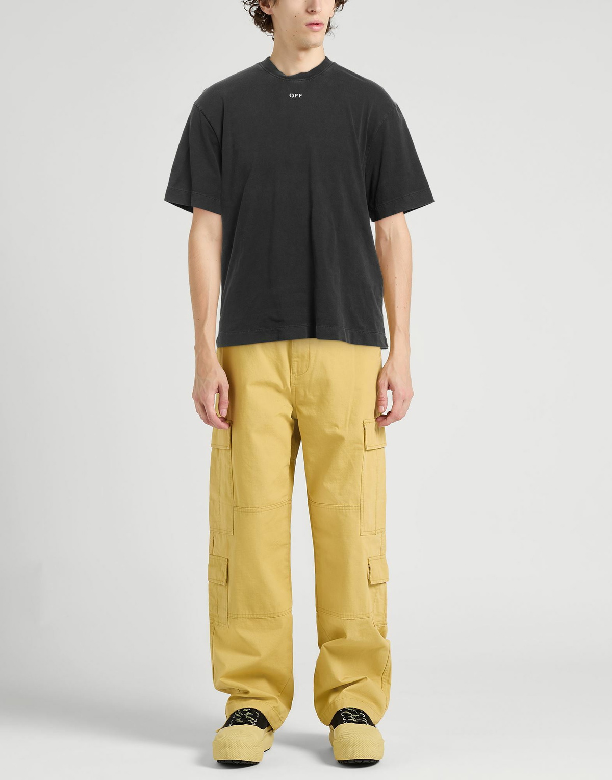 Off-white Mens T-shirt Charcoal