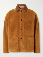 Fortela - Montana Leather-Trimmed Suede Jacket - Brown