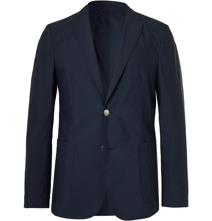 Photo: Hugo Boss - Slim-Fit Unstructured Cotton-Blend Suit Jacket - Blue