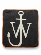JW Anderson - Leather-Trimmed Logo-Jacquard Merino Wool-Blend Cushion