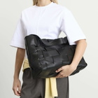 ST. Agni Women's Woven Large Tote in Black 