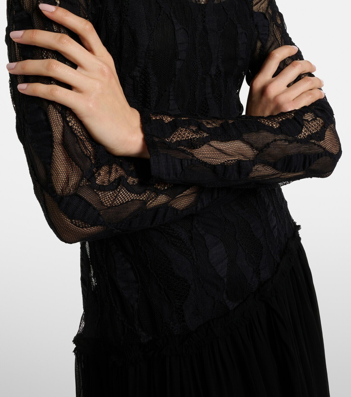 Ulla Johnson Sybil lace and chiffon maxi dress