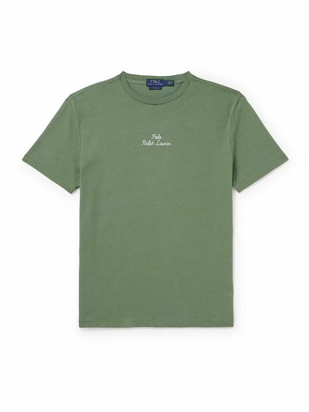 Photo: Polo Ralph Lauren - Logo-Embroidered Cotton-Jersey T-Shirt - Green