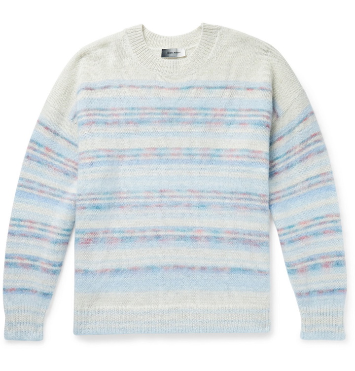 Photo: Isabel Marant - Striped Intarsia Knitted Sweater - Blue