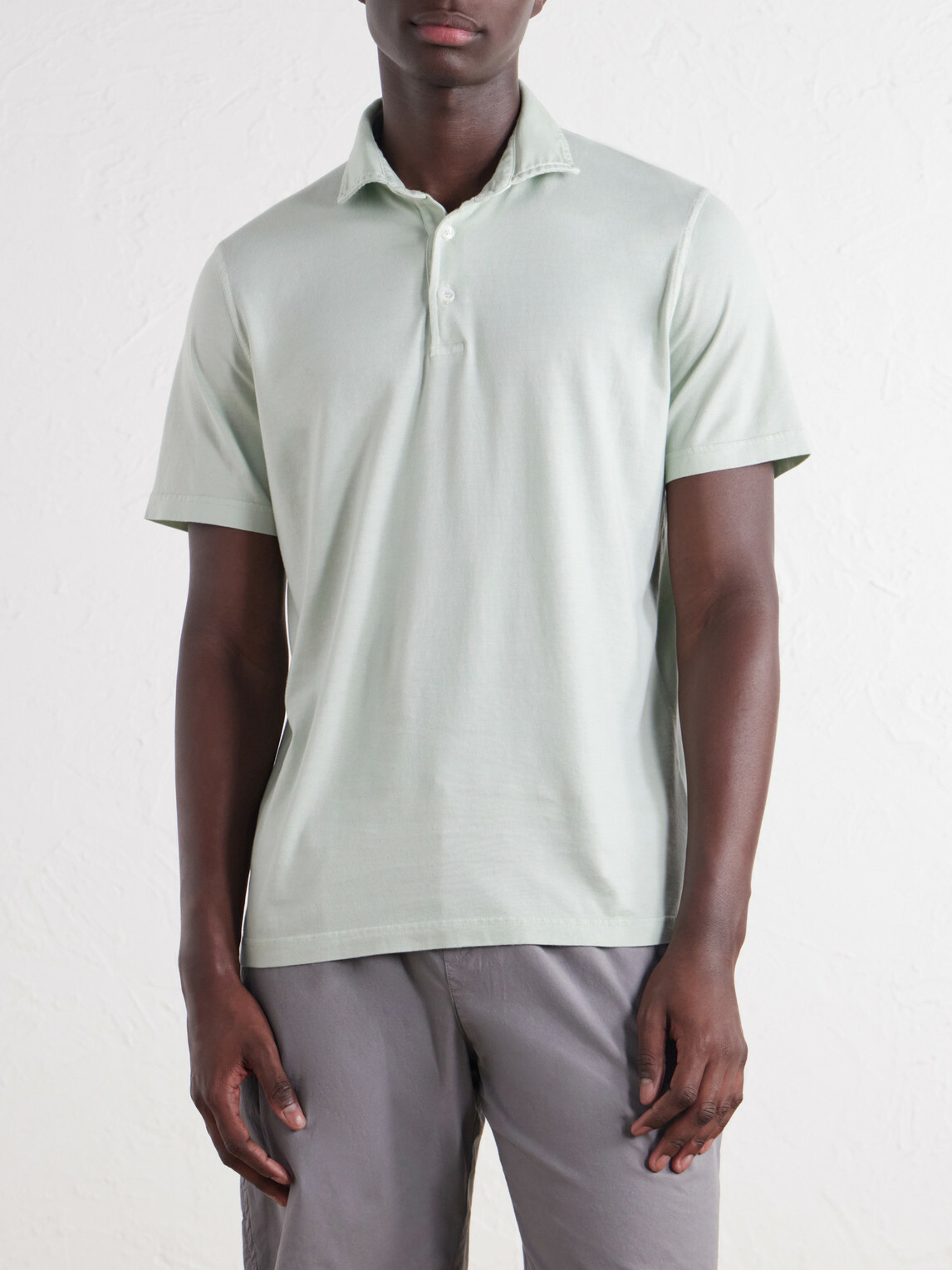 FEDELI - Cotton-Jersey Polo Shirt - Green