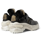 Maison Margiela - Distressed Leather Sneakers - Men - Black