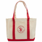 Sporty & Rich Two Tone Tote in Natural/Ruby