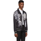 Dolce and Gabbana Black Collage Zip-Up Sweater