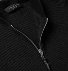 rag & bone - Andrew Slim-Fit Ribbed Merino Wool-Blend Zip-Up Cardigan - Black