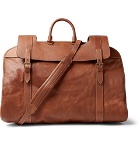 Brunello Cucinelli - Full-Grain Leather Garment Bag - Men - Tan