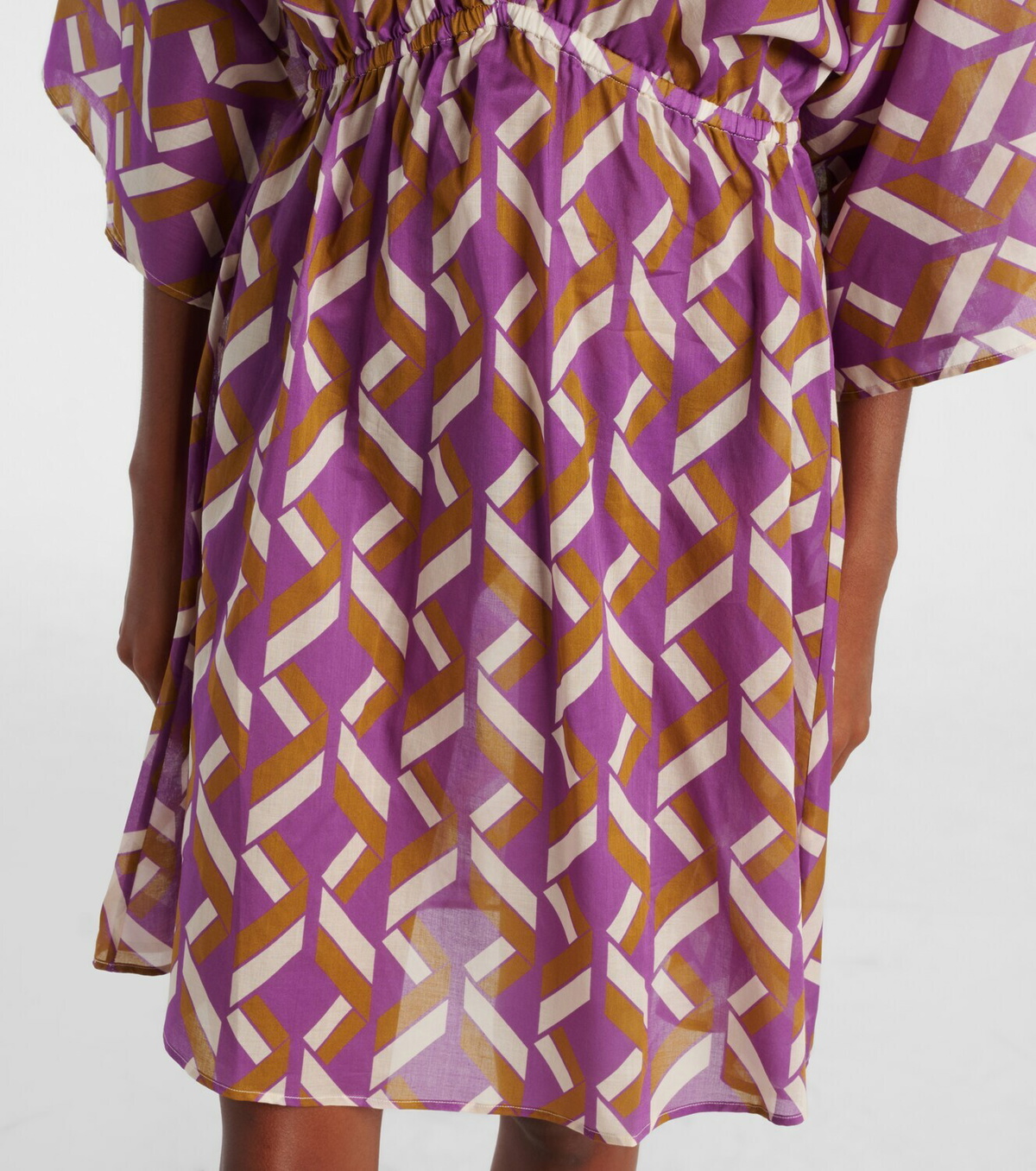 Eres Feel patterned cotton voile minidress