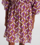 Eres Feel patterned cotton voile minidress