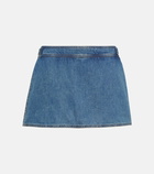 Loewe Anagram denim low-rise skort