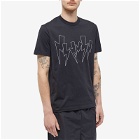 Neil Barrett Men's Jumbled Bolts Embroidered T-Shirt in Black/White