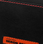 Heron Preston - Chain-Embellished Logo-Print Leather Zip-Around Wallet - Black