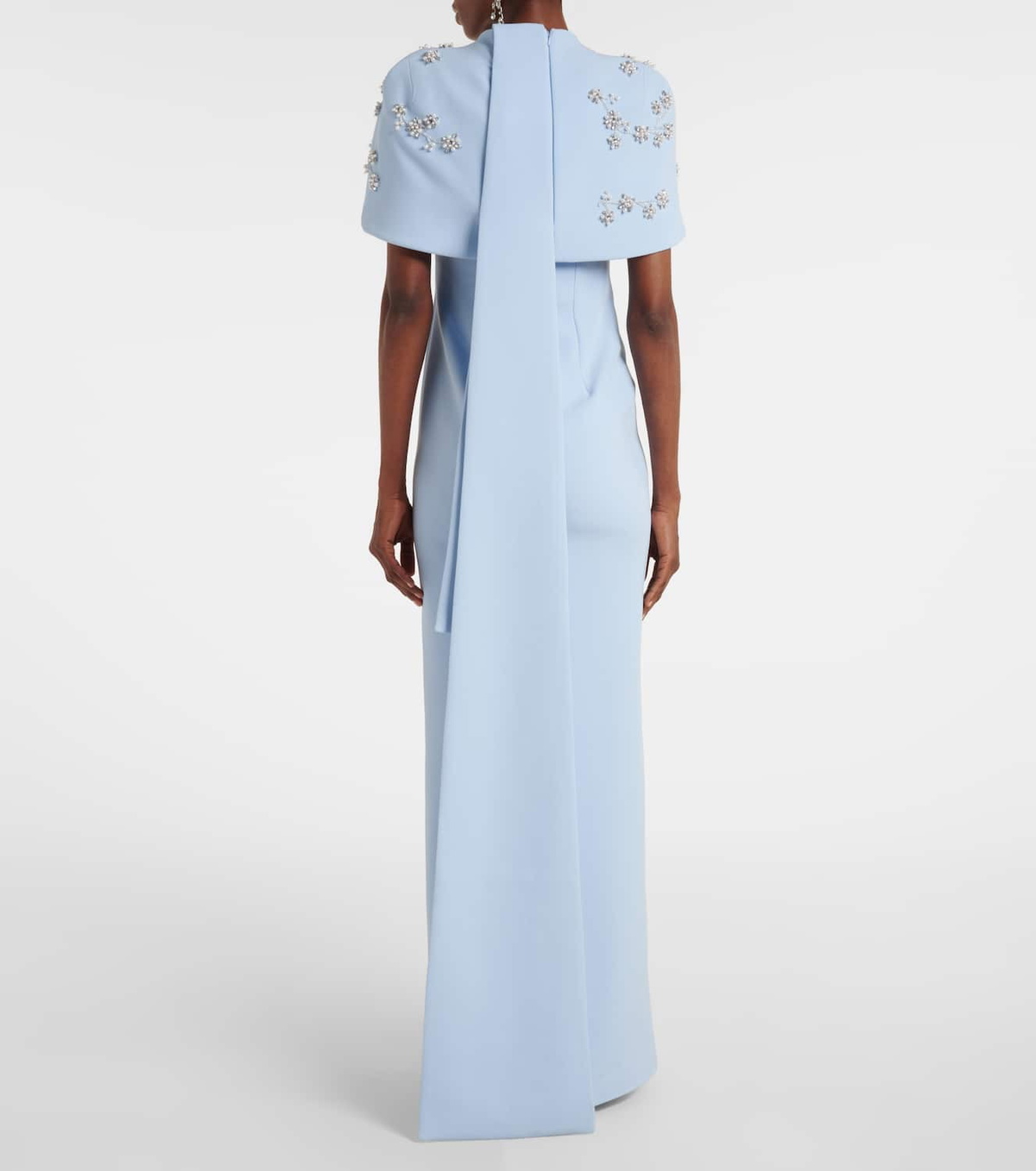 Safiyaa Embellished caped gown