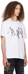 AMIRI White Staggered Chrome T-Shirt