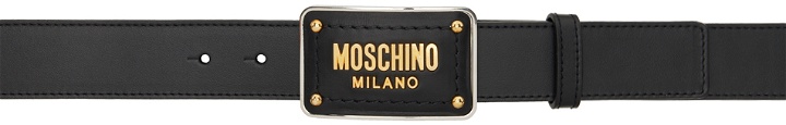 Photo: Moschino Black Plaque Belt