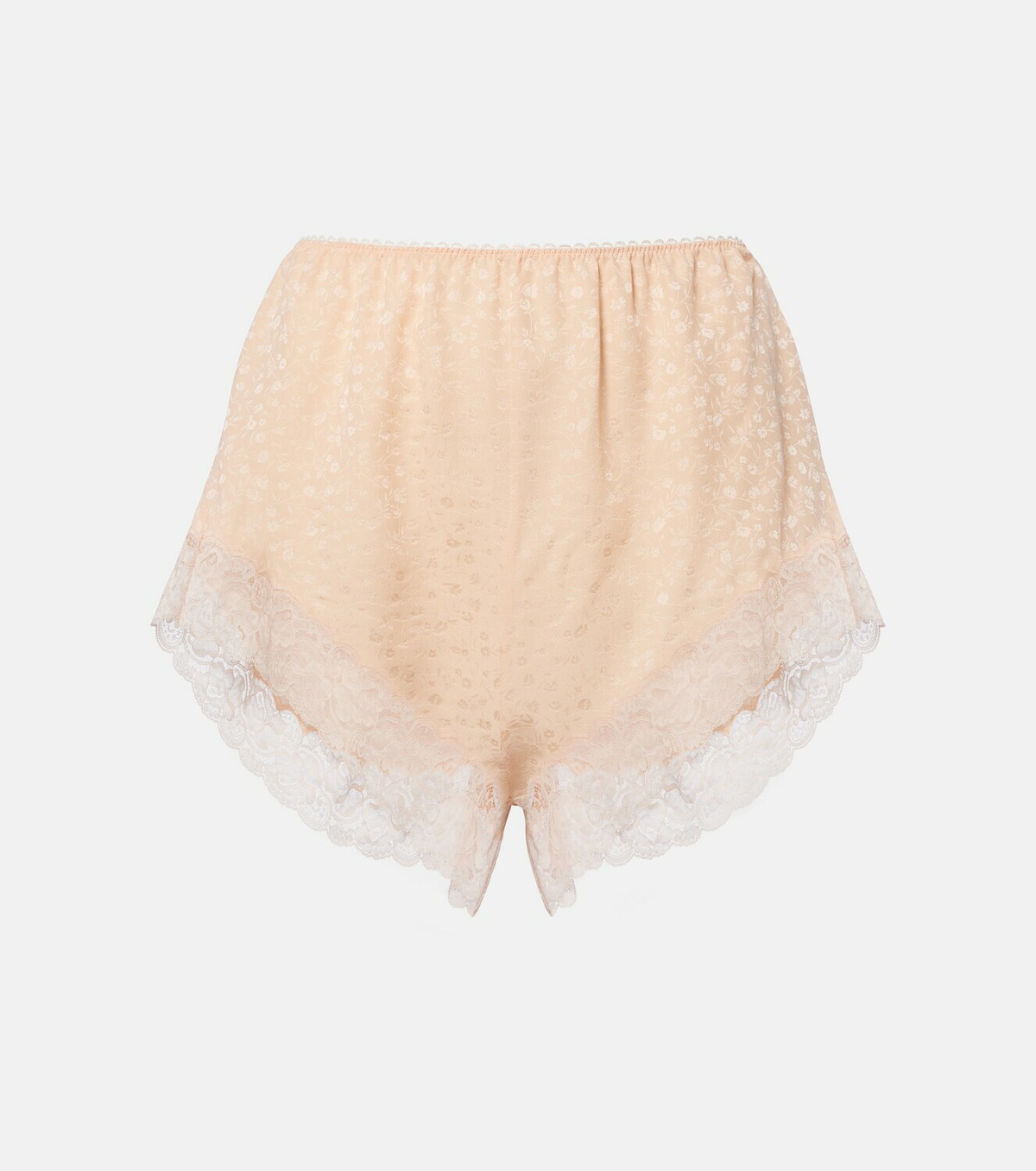 Chloé Lace-trimmed silk jacquard shorts
