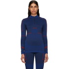 adidas by Stella McCartney Blue Seamless Zip-Up Sweater