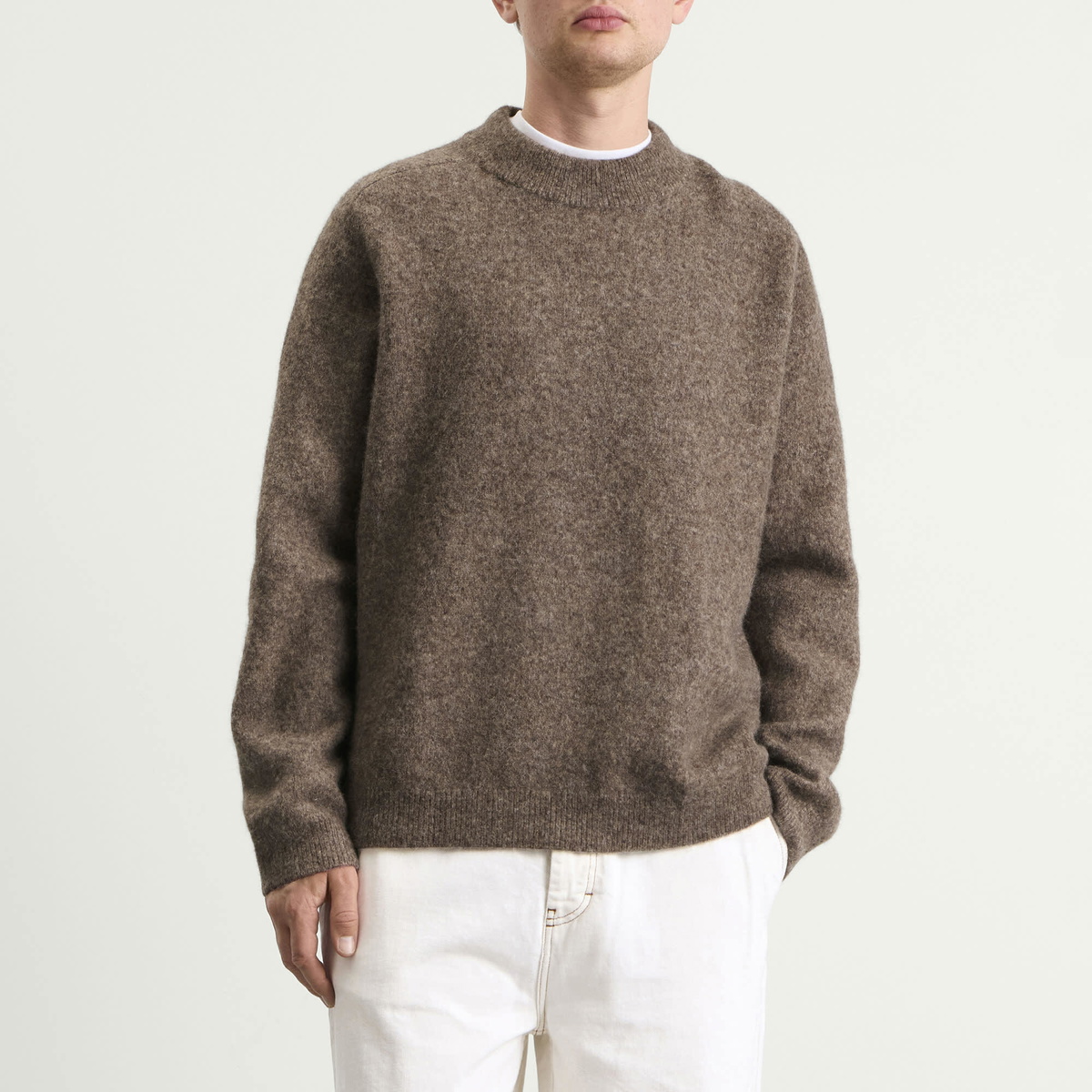 A.P.C. Men's Dylan Alpaca Blend Jumper in Taupe