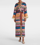Valentino Polka-dot silk beach cover-up