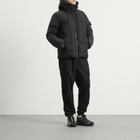 Stone Island Men's Seam Faded Light Nylon Tela Down Jacket in Black